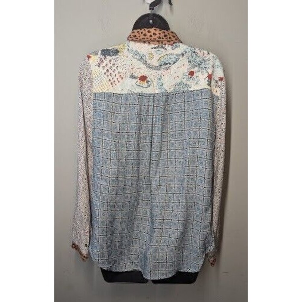 Maeve Multicolor Patchwork Button Down Shirt - image 6